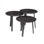 Tower Living Bijzettafel Set Lazio Teak 55 Cm Zwart (2)