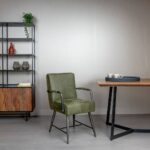 Tower Living Eetkamerstoel Belmonte Met Armleuningen Microvezel Cherokee 13 Green Sfeerfoto (2)